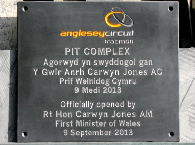 Anglesey Circuit Plaque Trac Môn