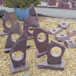 Welsh Slate Craft Ornaments for the Garden. Heather Blue Welsh Slate Landscaping Products